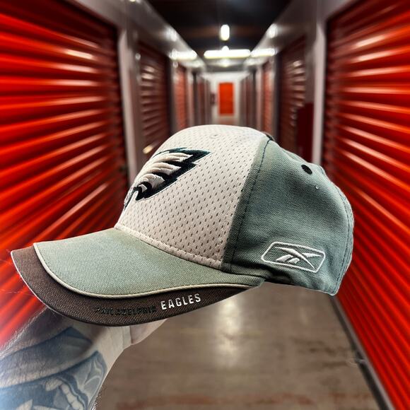 Vintage Y2K Philadelphia Eagles Reebok Mesh Panel Strapback - Picture 2 of 5